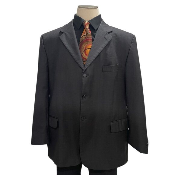 Zignone Italy 100% Wool Blazer 50R Formal Classic Luxury Elegant Business Party - Picture 9 of 12